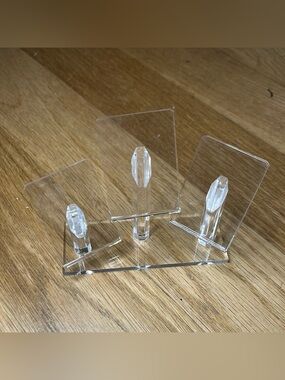 Clear acrylic stand for 3 pictures
